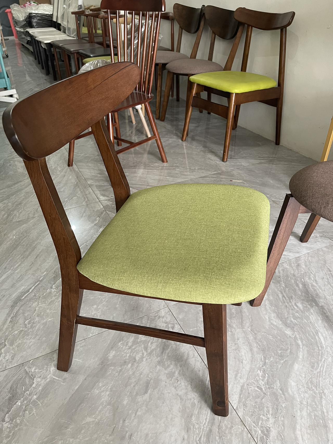 Yali Home 2pcs Solid Wood Dining Chair Home Chair Back Chair Stool