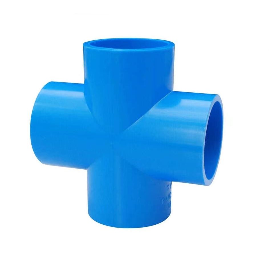 TOLO PVC Blue Pipe Fittings Connector 4way 5 way Tee ball valve