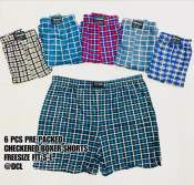 Assorted Colors Checkered Adult Boxer Short Pre Packed