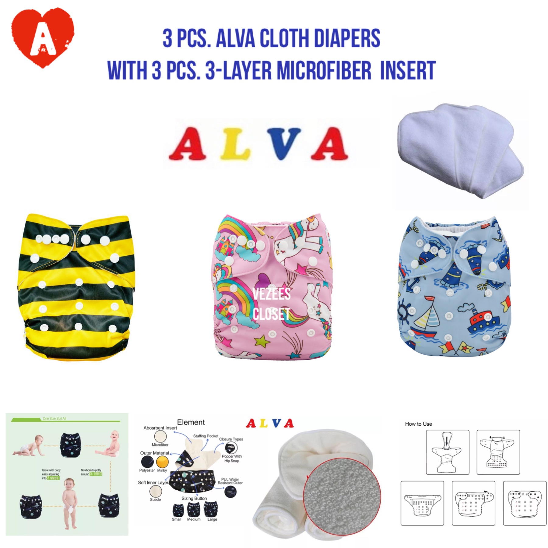 cloth diaper sizes