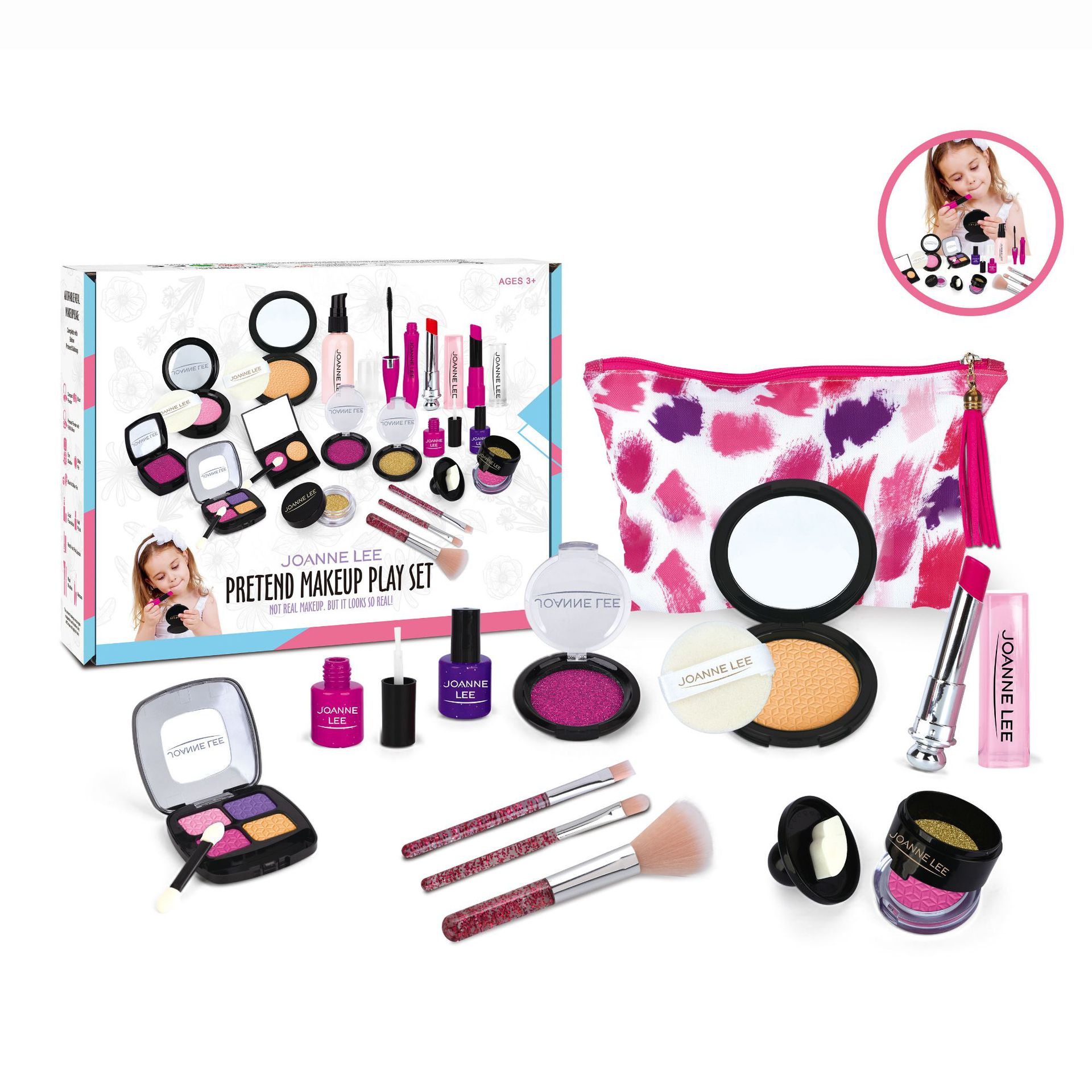 Kit de maquillage pour enfant pour fille Maquillage Jouet Set pour Dress Up  Pretend Vanity Set