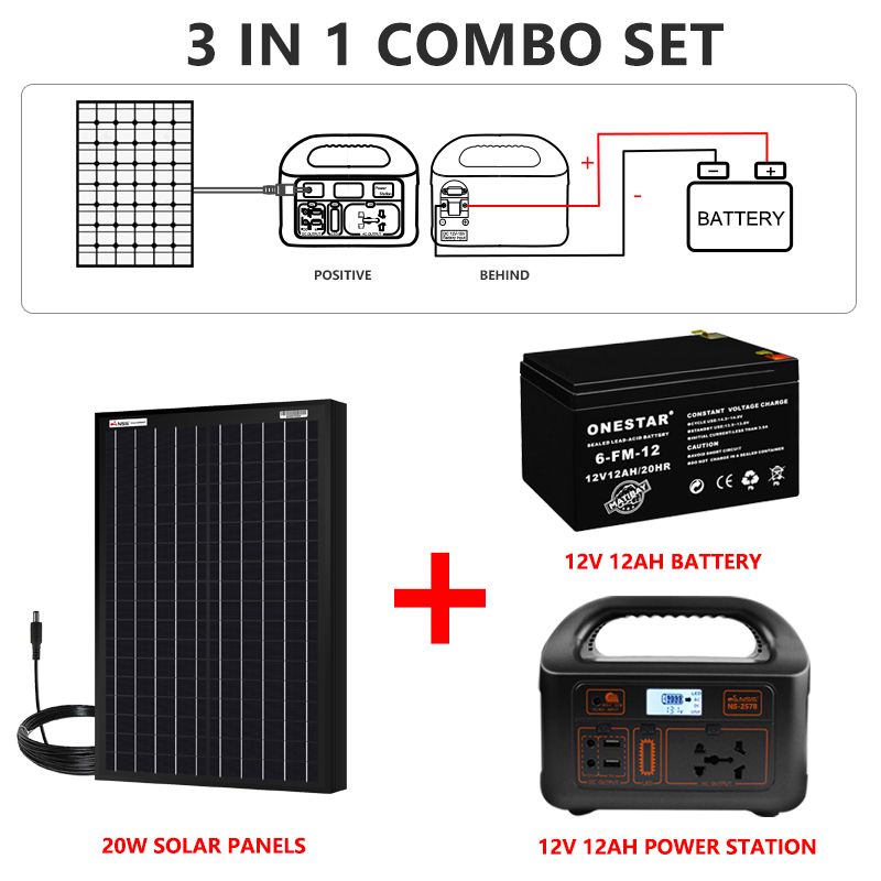 Nss 220v 100150300500w Solar Generator Outdoor Power Station Portable Large Capacity Support 8631