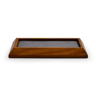 Solid Wood Bangle Display Tray with Microfiber Jewelry Display Pallet thumbnail
