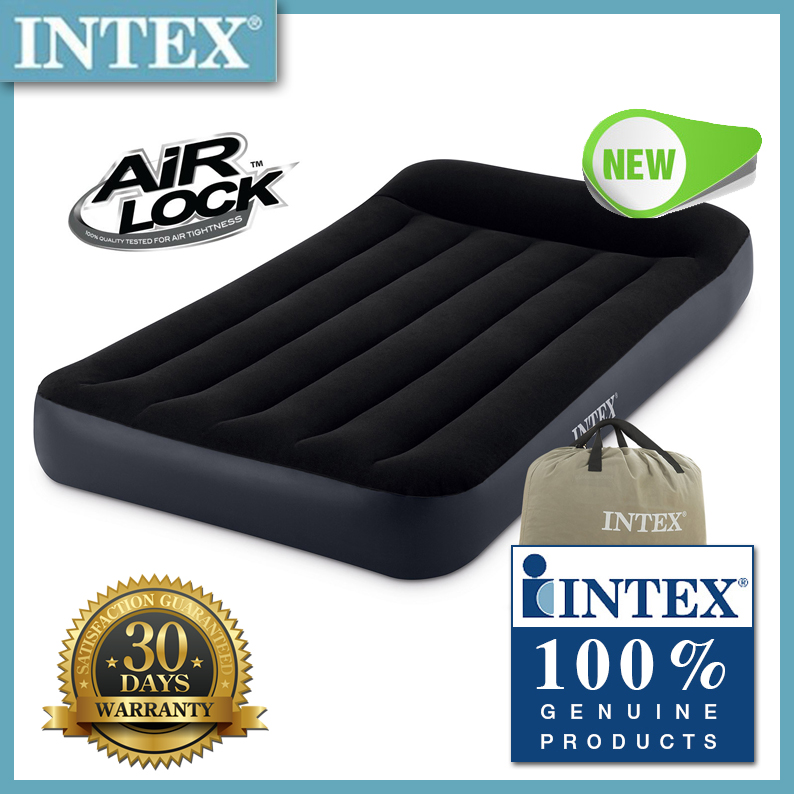 Intex 64141 SINGLE Pillow Rest Raised Airbed with Dura Beam 39 x 75 x