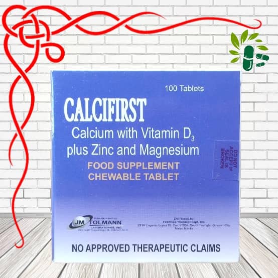 CALCIFIRST (Calcium + Vitamin D3 + Zinc) 100 Tablets Lazada PH