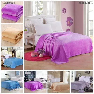 I Home New 150 x 230cm Super Soft Warm Solid Warm Micro Plush Fleece Blanket Throw Rug Sofa Bed BL02