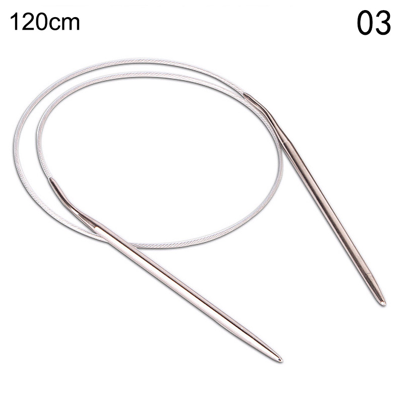 Yurongfx120cm Circular Knitting Stainless Steel Knitting Needles High Quality Tools Weaving Crocheting Crafts