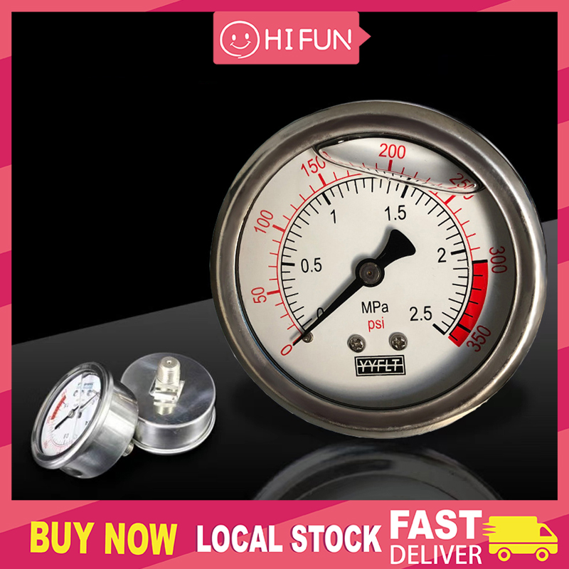 【COD】Hydraulic pressure gauge Oil filled Pressure Gauge 350 PSI Water