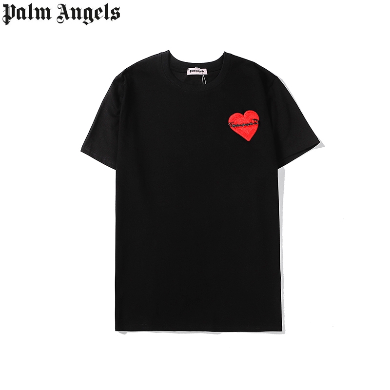 Palm Angels White Pin My Heart T-Shirt Palm Angels