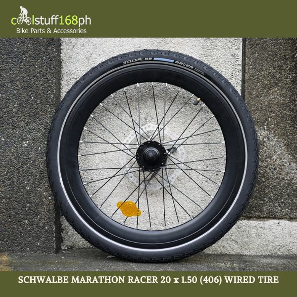 CS168ph SCHWALBE Marathon Racer 20 x (406) Wired Tire Bicycle Parts  Accessories