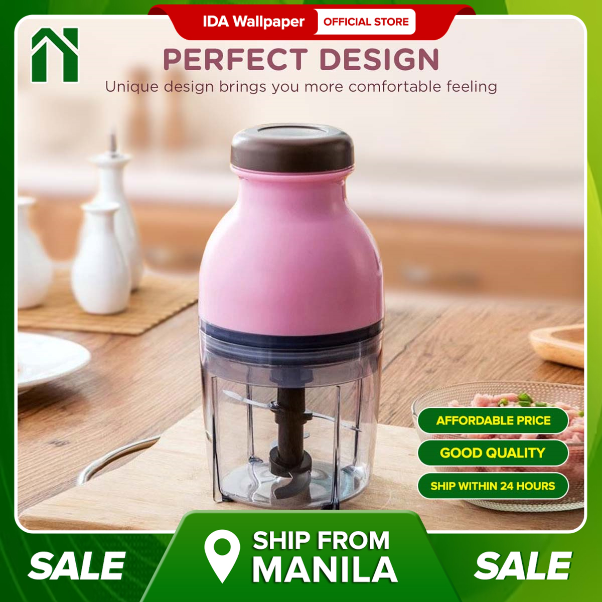 IDA Portable Mini Meat Grinder Unique Design Chopper Electric Automatic