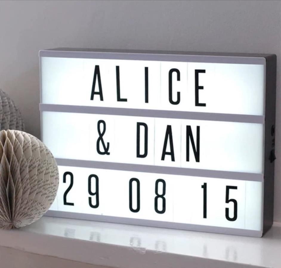 JOLFASHION NEW Light UP Letter Box Cinematic LED Sign (22X30CM