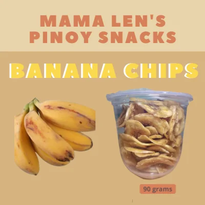 Mama Lens Pinoy Snack Banana Chips 90 grams | Mama Lens Pinoy Snacks | Banana Chips Snack | Pinoy Snack | Banana Snacks | Local Foods | Local Food Products