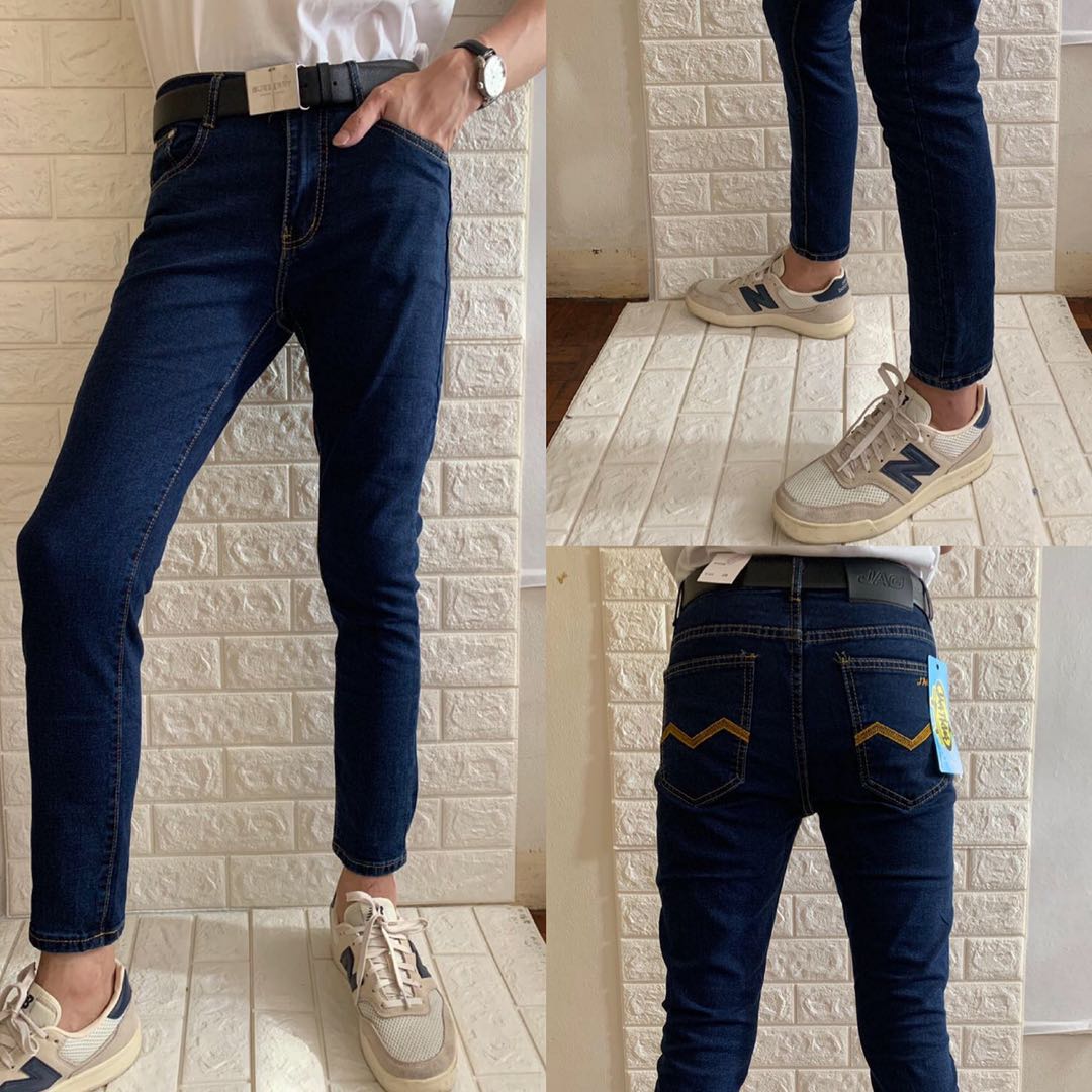 slim straight stretch jeans
