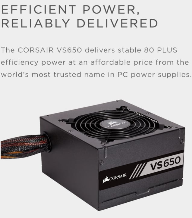 Alimentation PC 650W Corsair VS Series VS650