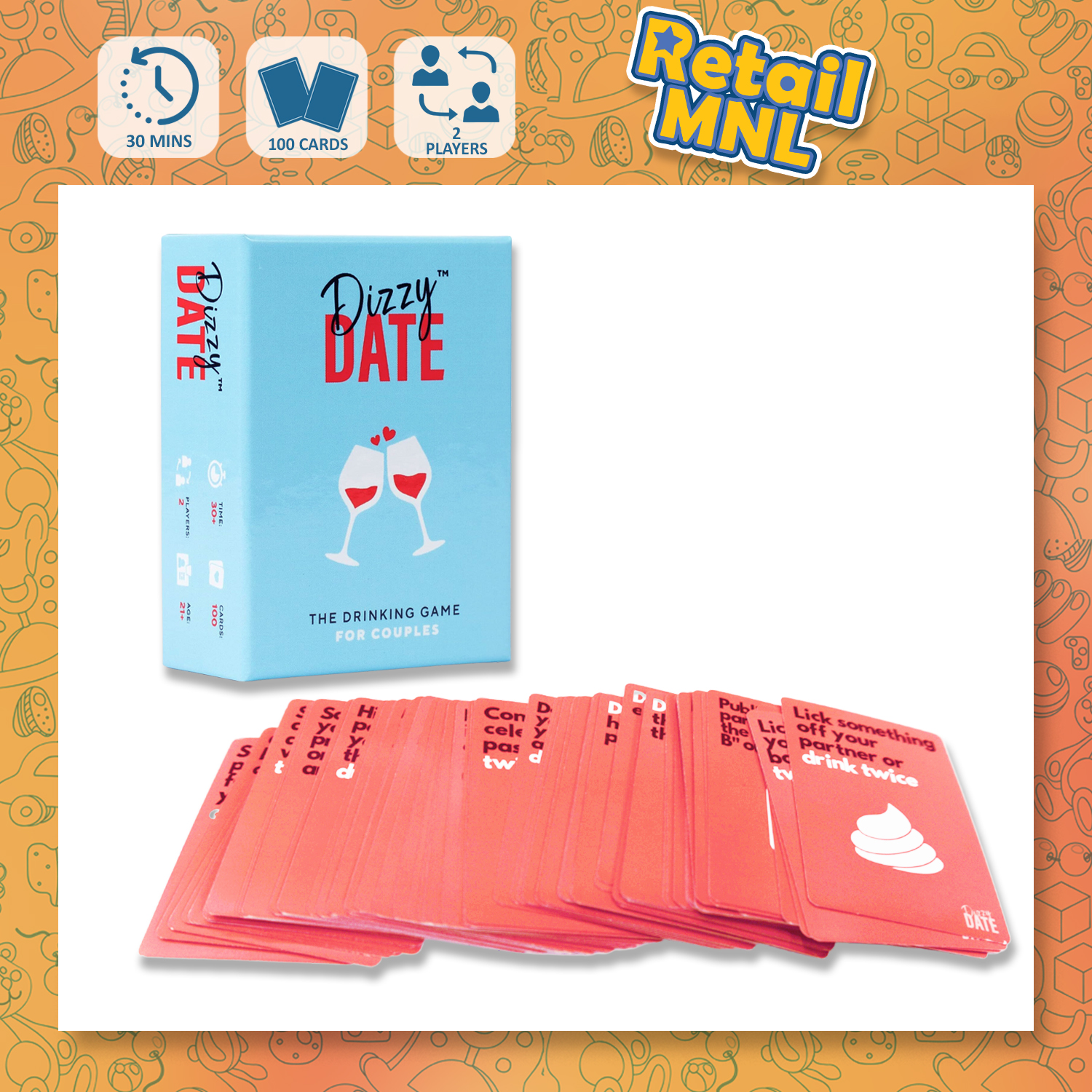 Dizzy Date - Adult Drinking Game for Couples. Perfect Valentine's