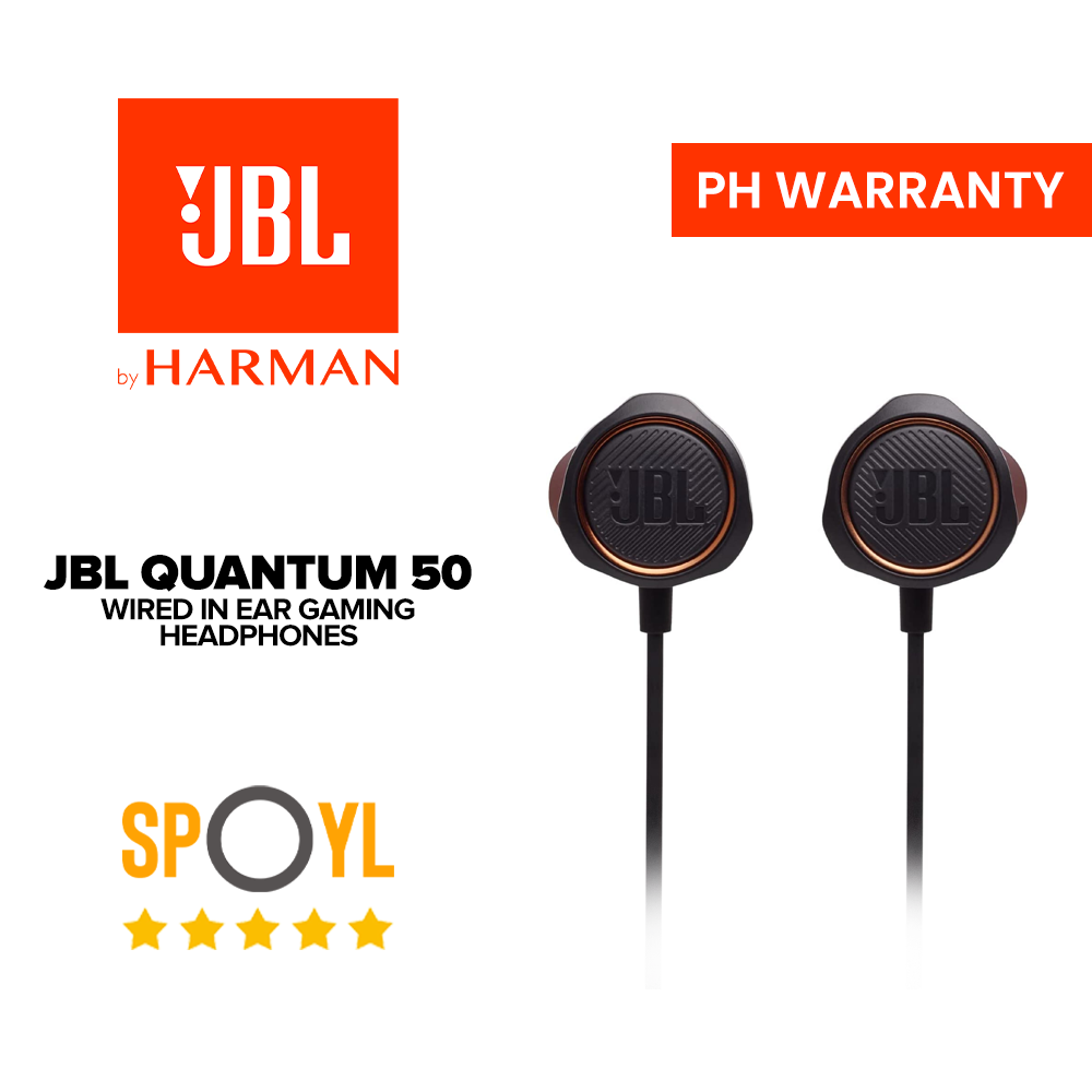 JBL Quantum 50 Wired In-Ear Gaming Headphones with Inline Control