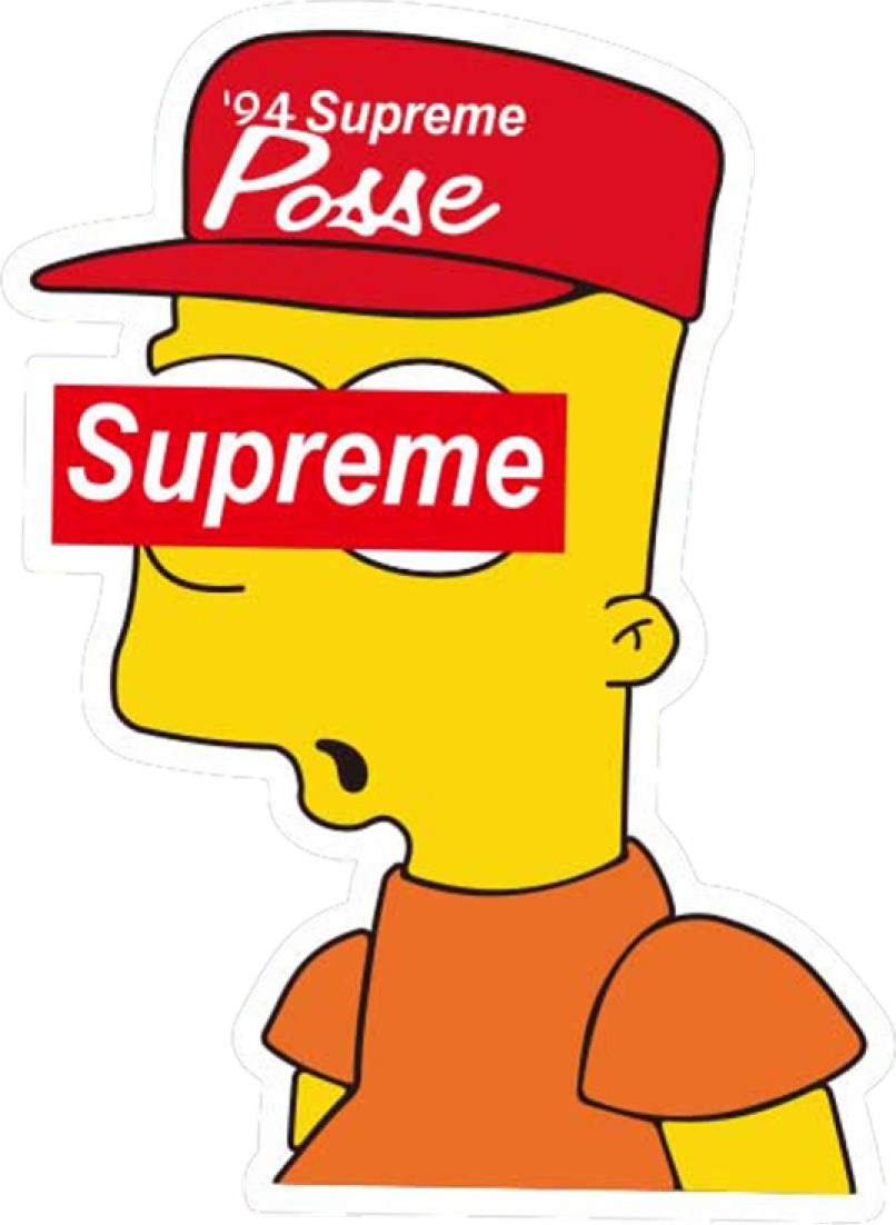 yellow supreme sticker