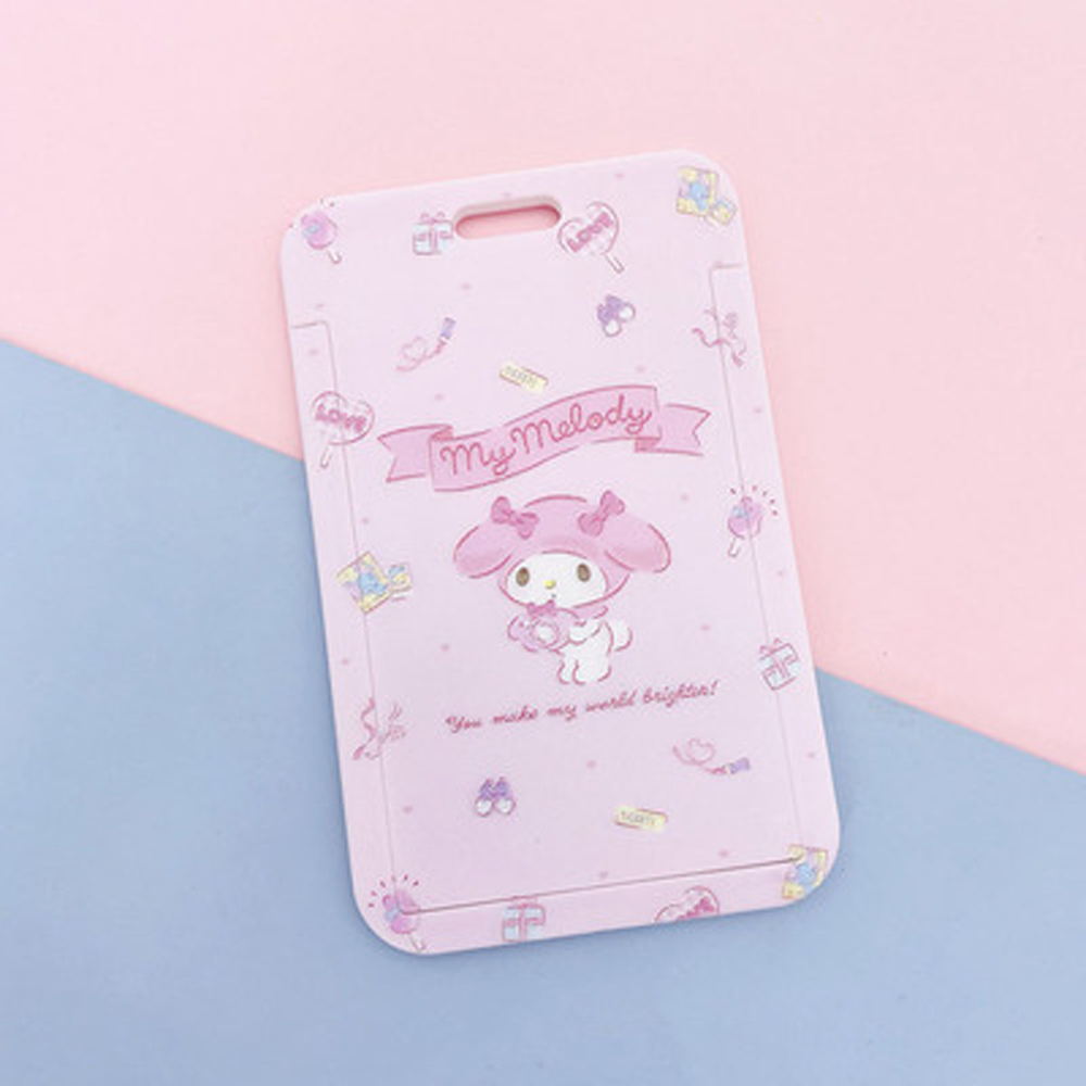 MMLUCK Women Men Cartoon Pendants Lanyard Hand Rope Card Sleeve Bus Card Case Card ID Holder Badge Cards Cover Bank Card Holder
