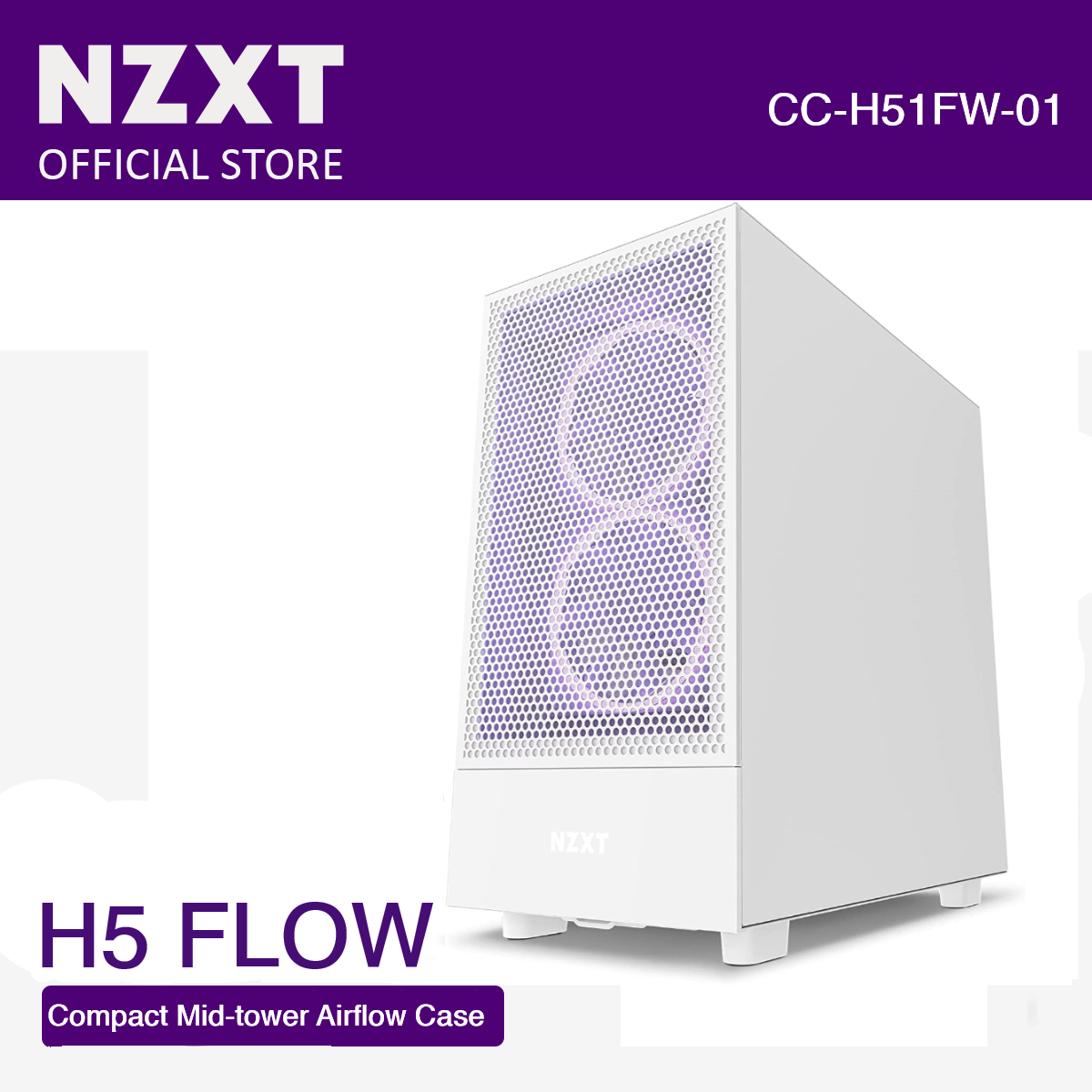 Zxt NZXT H5 Flow Compact Mid-tower Airflow Case | Lazada PH
