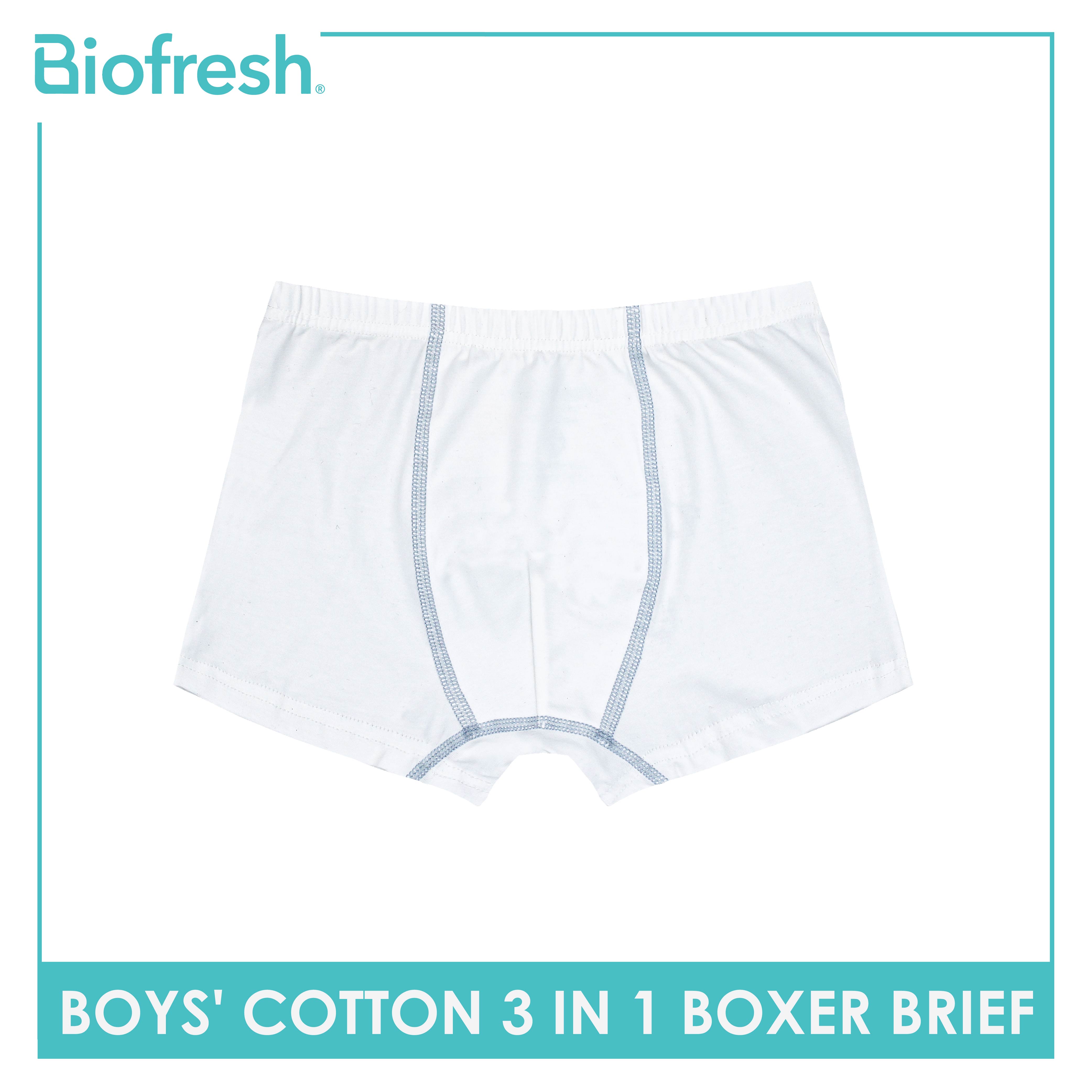 Biofresh Boys' Antimicrobial Cotton Boxer Brief 3 pieces in a pack