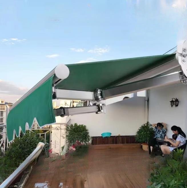 Outdoor sunshade foldable retractable electric retractable sunshade