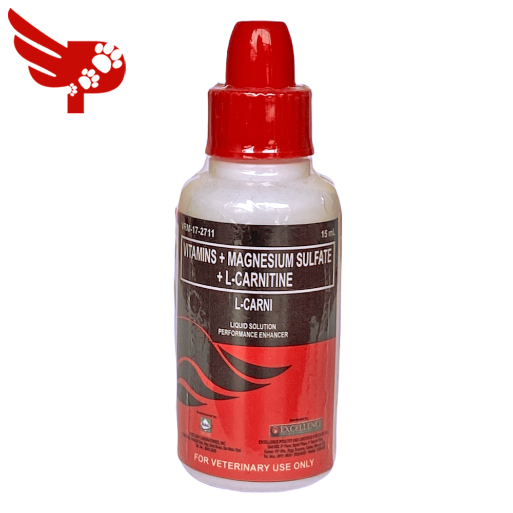 L-CARNI 15ml - Vitamins Magnesium Sulfate L-Carnitine - Liquid Solution -  Perfomance Enhancer For Racing Pigeons - For Animal Use - By Excellence -  Bird - pgb - petpoultryph - Lazada | Lazada PH