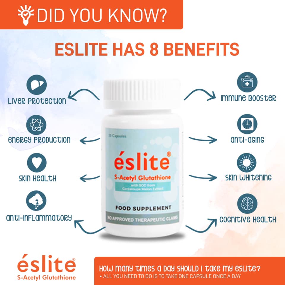 Eslite S-Acetyl Glutathione (Anti Aging and Whitening capsule) | Lazada PH