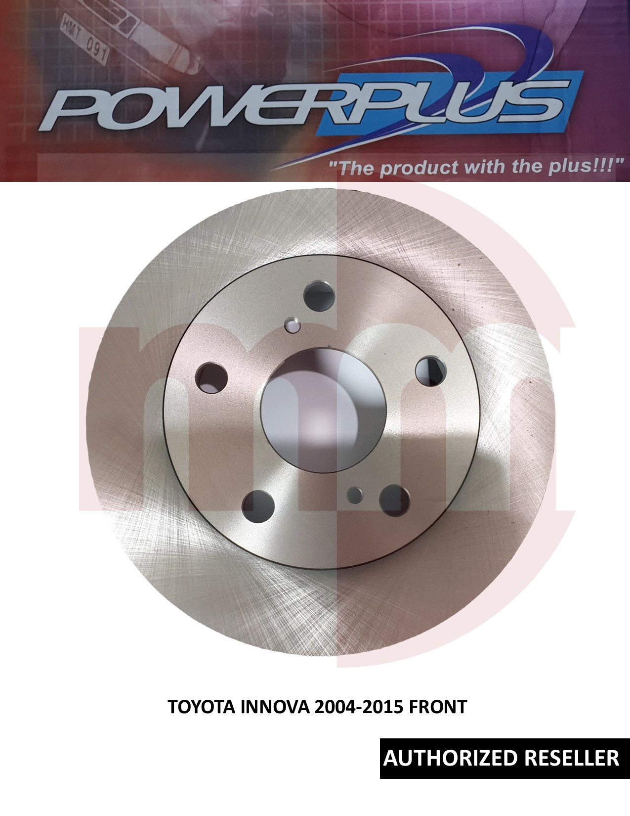 POWERPLUS ROTOR DISC PLATE for TOYOTA INNOVA 20042015 FRONT ORIGINAL