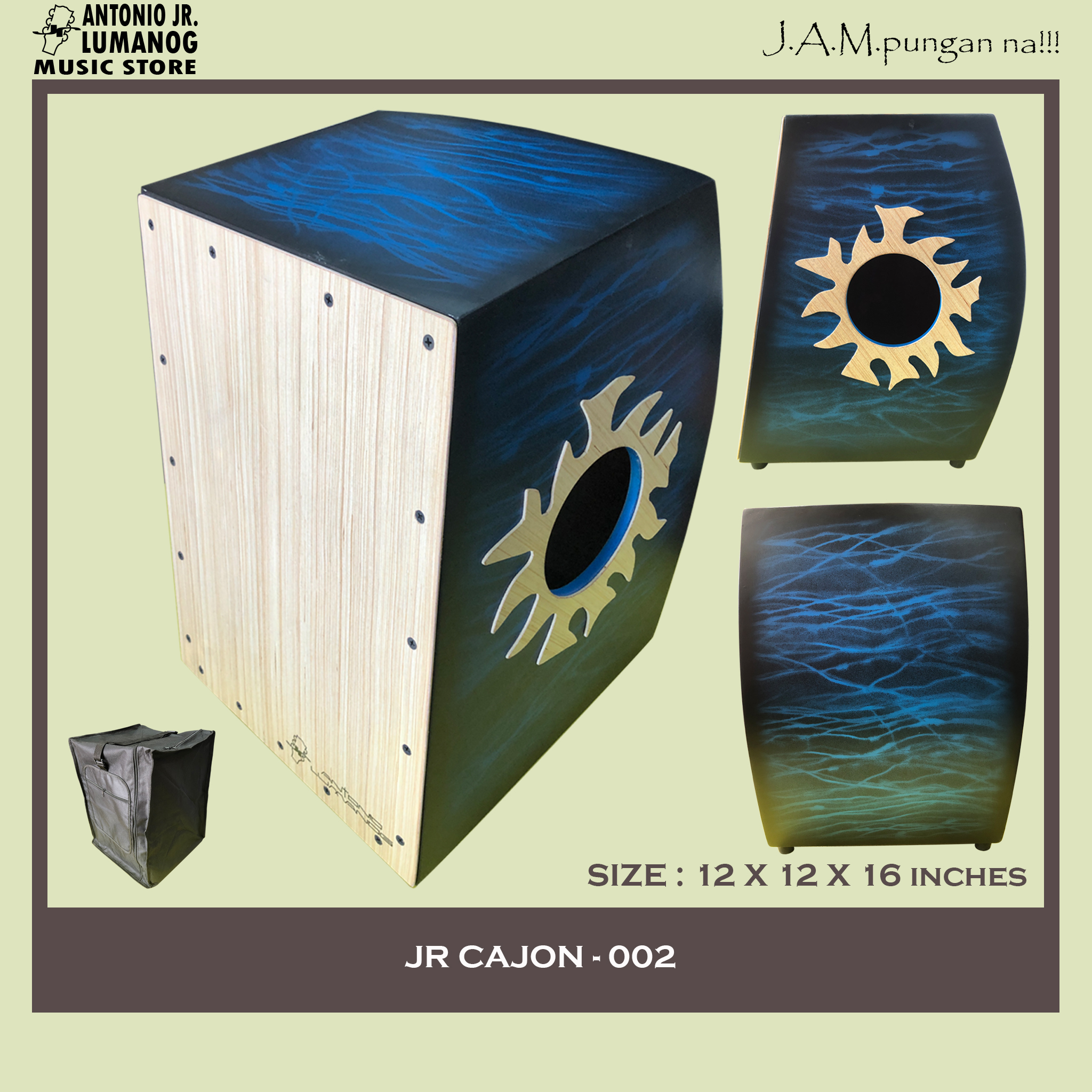 CAJON (BEATBOX/PERCUSSION BOX) BY Antonio JR. LUMANOG MUSIC STORE