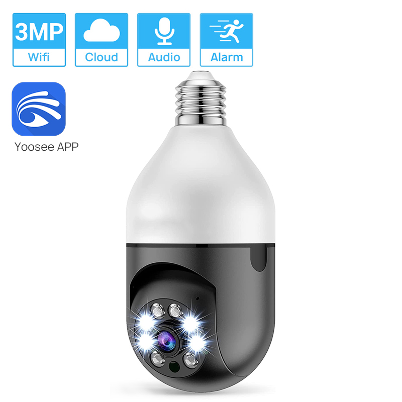 Hamrol Yoosee APP 3MP 360 Degree LED Light PTZ Camera E27 Bulb Full HD
