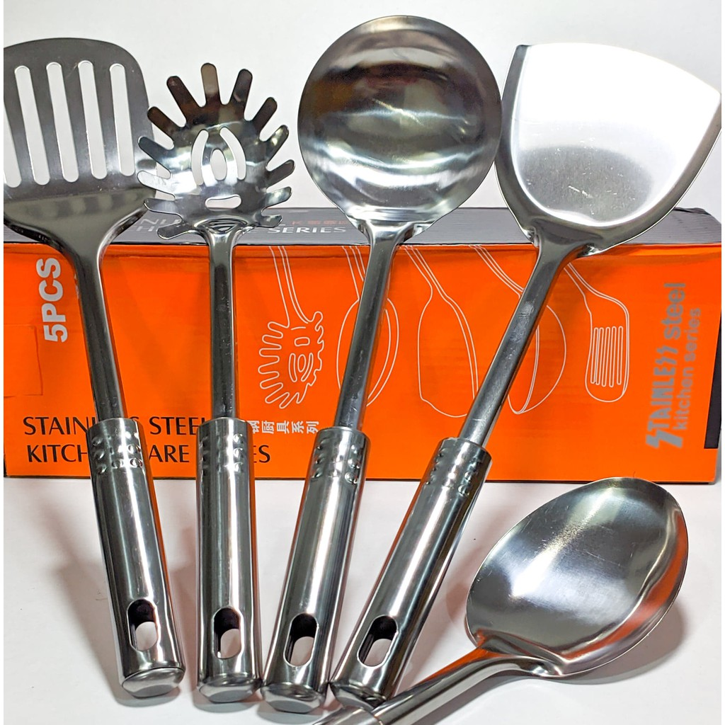 Affordable Stainless Steel Cooking Utensil Set 5 Pcs Cooking Utensils