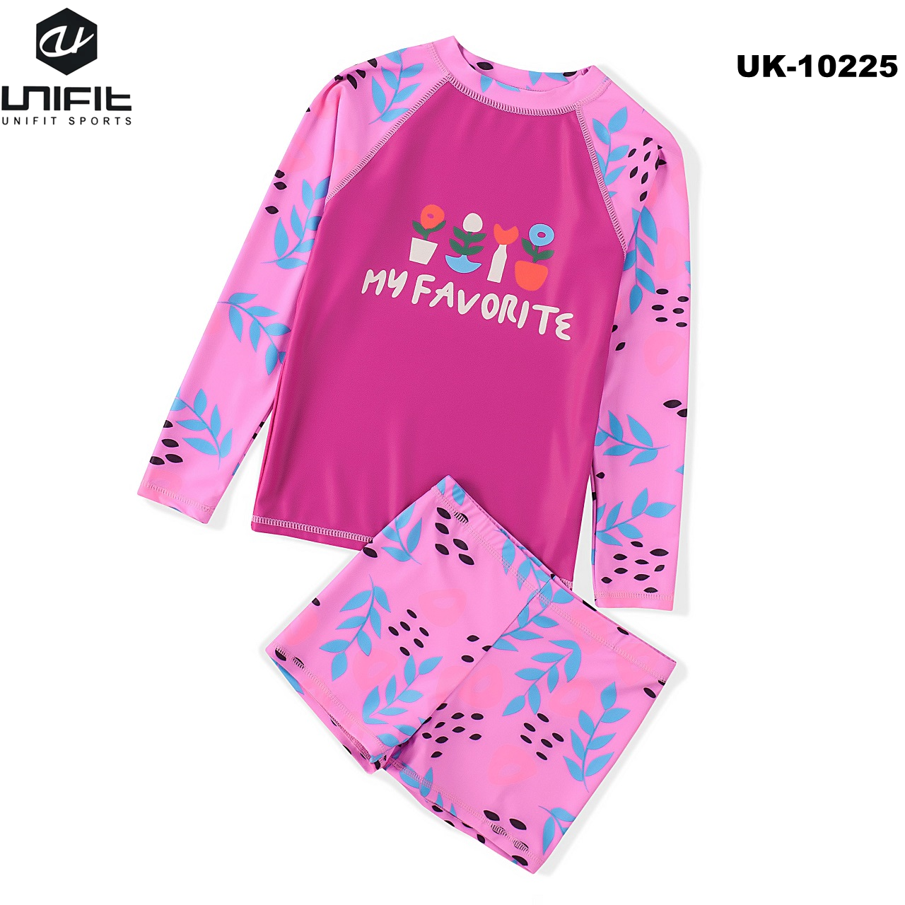 UNIFIT Kids Rush Guard Terno Swimming Attire Girls UK10225 Lazada PH