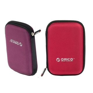 Orico 2 Pcs Phd-25 2.5 Inch Hdd Protection Bag Box for External Hard Drive Storage Protection Case, Red & Purple thumbnail