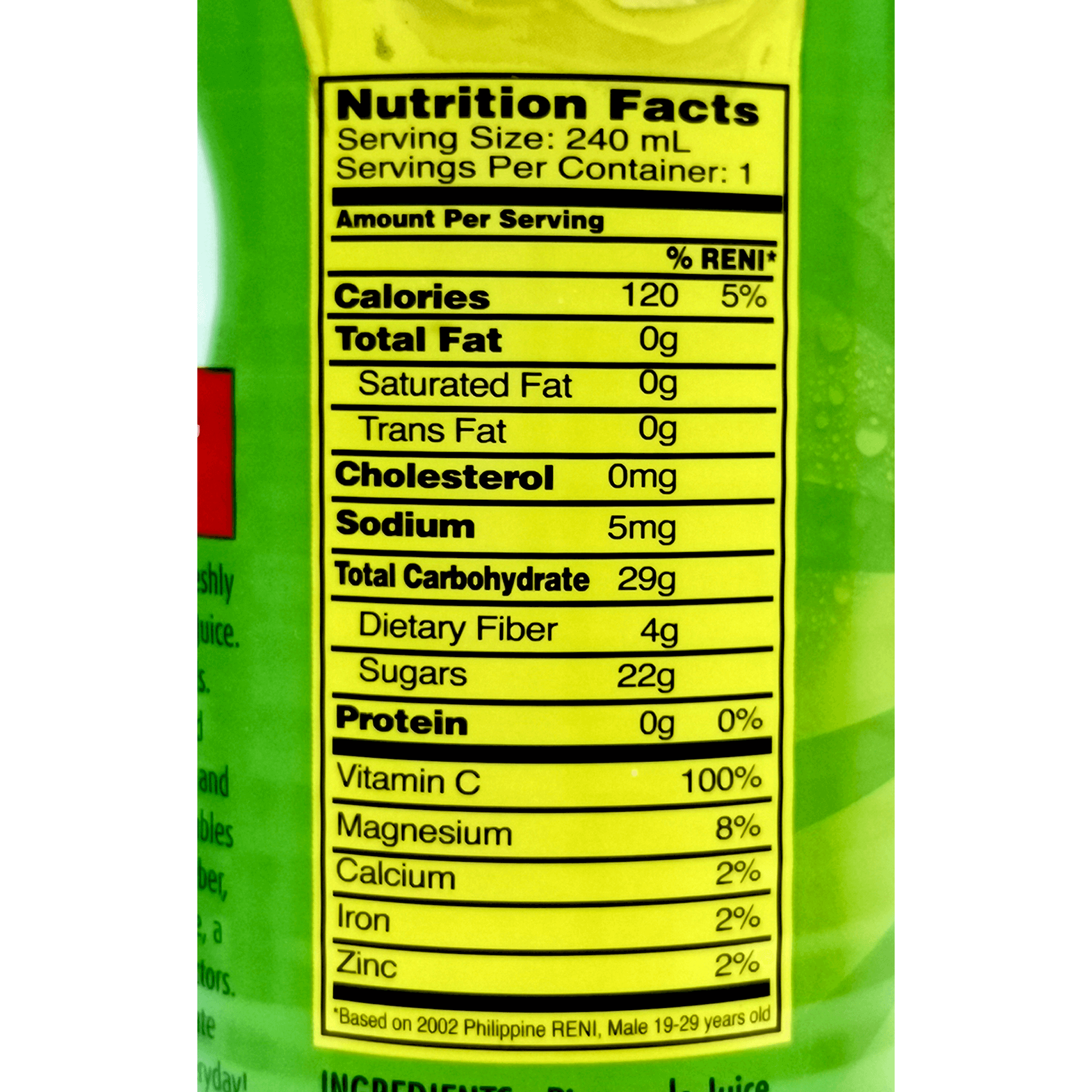 DEL MONTE 100% Pineapple Juice Fiber-enriched 240ml x cans