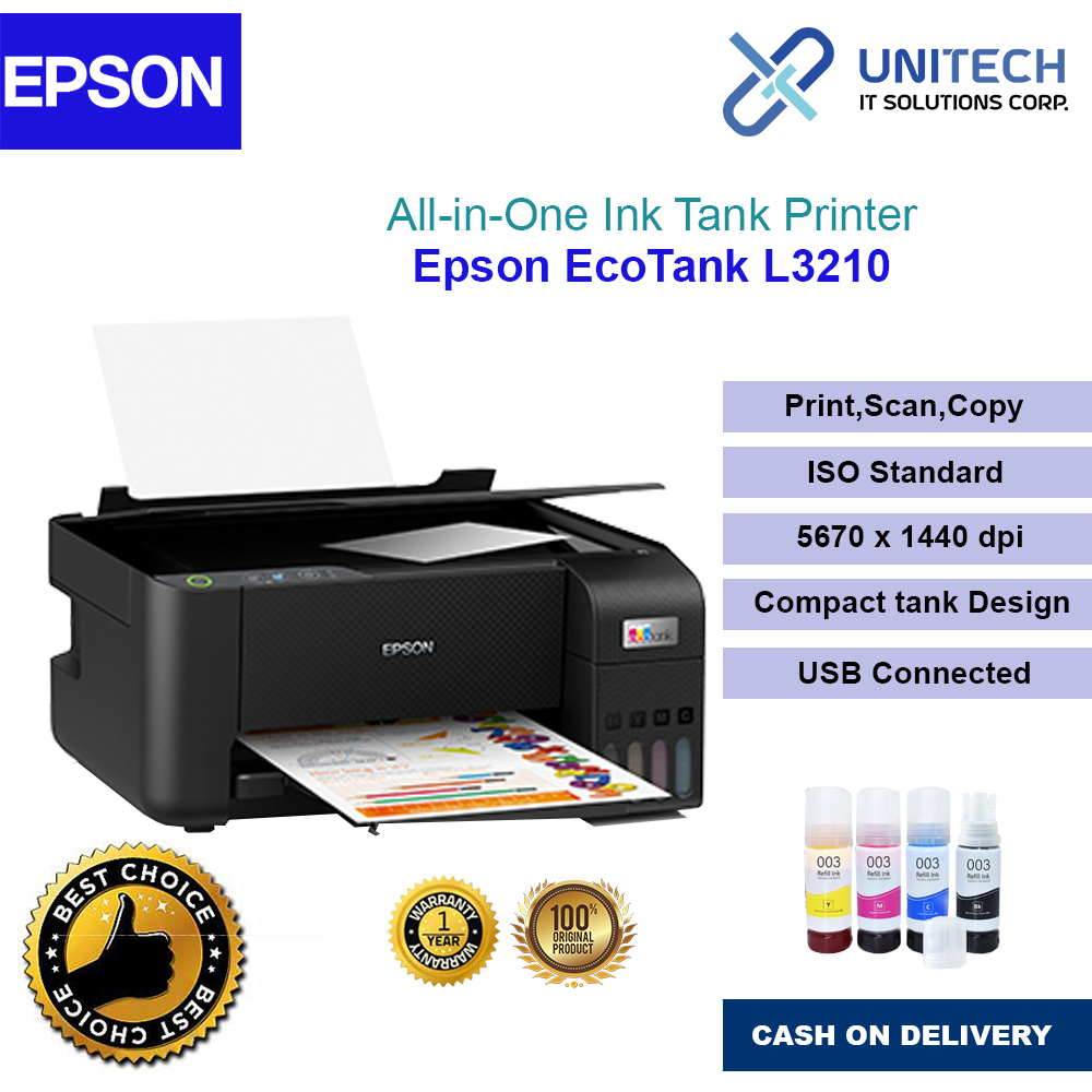 Epson Ecotank L3210 All In One Ink Tank Printer Lazada Ph 1201