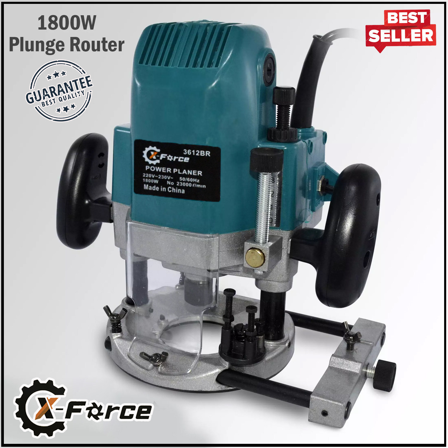 Industrial Heavy Duty Power Tool Router 1/2 065mm 1800 Watts 3612BR by