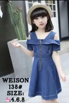 maong dress for kids