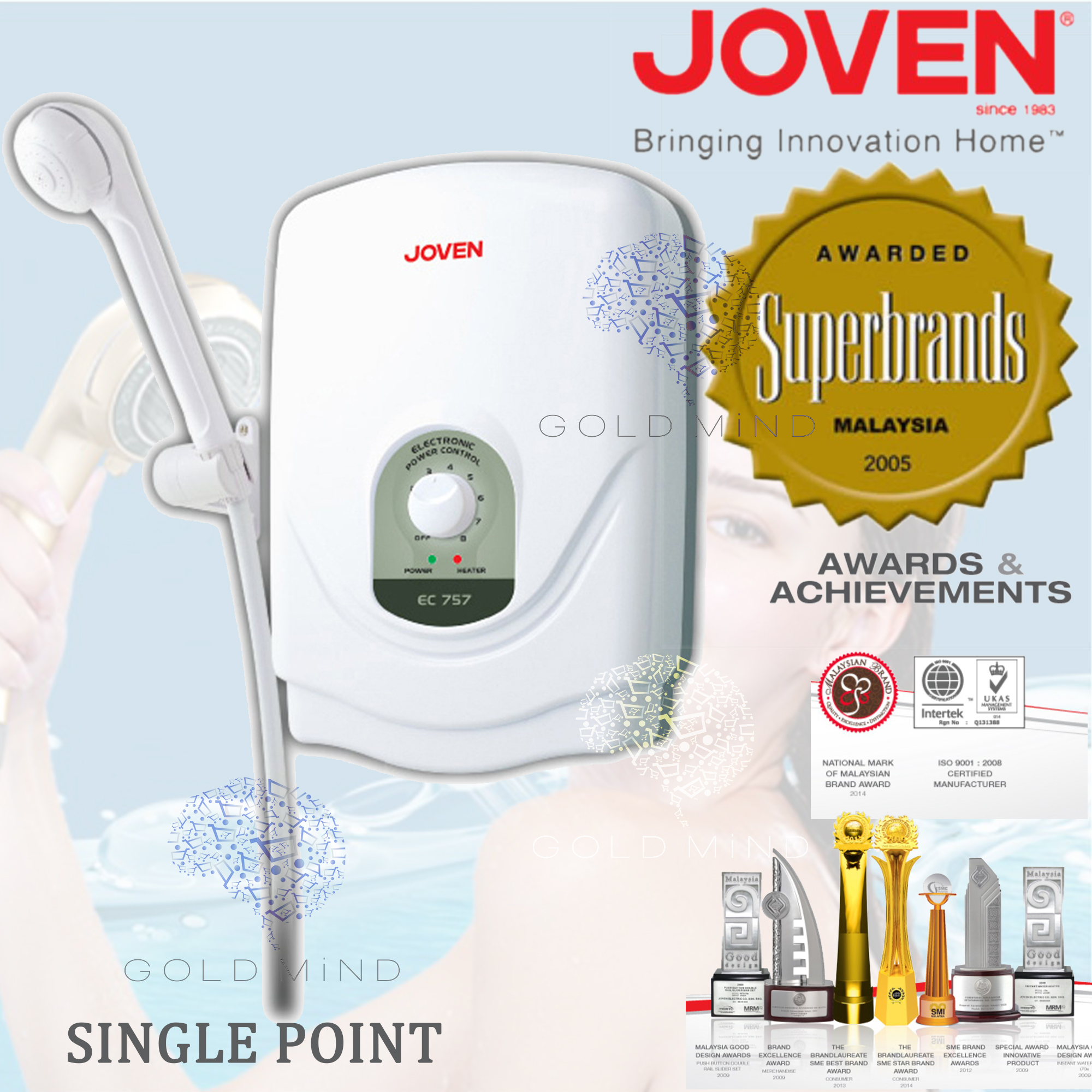 Joven EC757 u0026 SF7 Instant Shower Water Heater (Single Point) | Lazada PH
