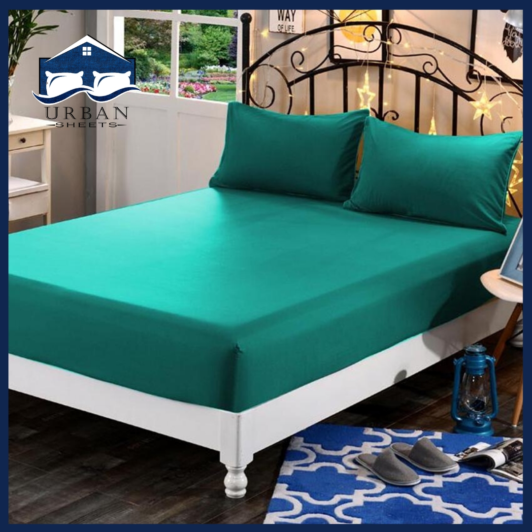 Urban Sheets Queen Size Plain Bedsheet Teal Collection 3 In 1 Bedding Set Bed Sheet 1 Fitted Sheet And 2 Free Pillowcases 16 X 28 Teal 169 Lazada Ph