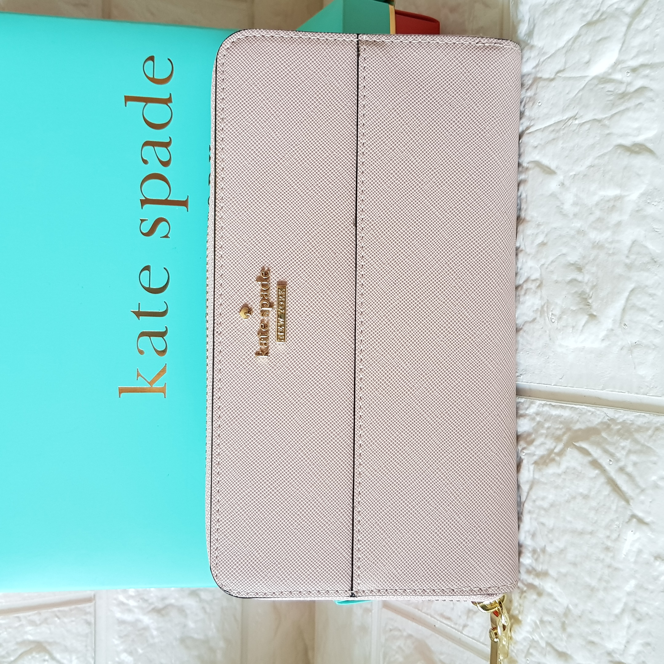 Kate Spade Classic Leather Zip Around Wallet - Light Pink Cedar