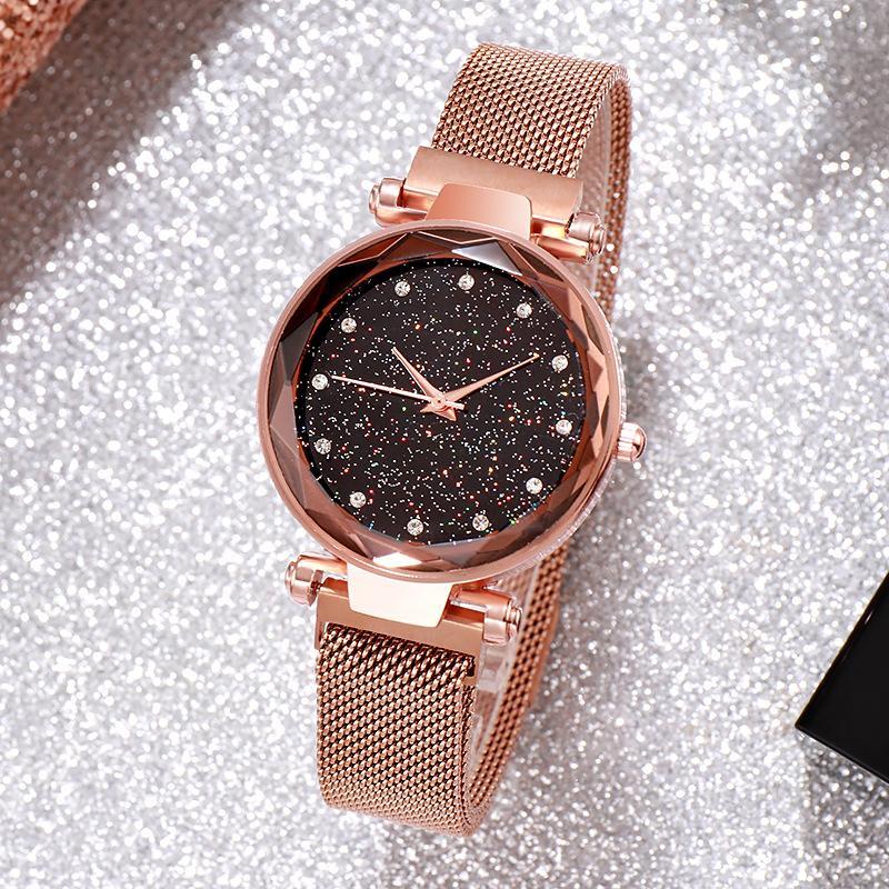 DK MALL Fashion Magnetic Strap Starry Sky Watch