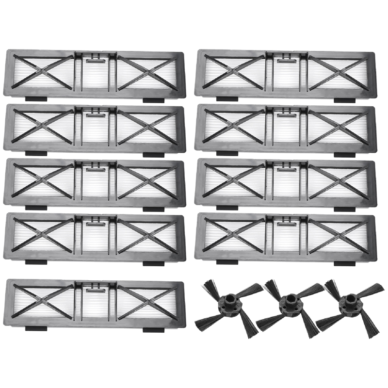 9x hepa filter 3x side brush for neato botvac d3 d4 d5 d6 d7 d70 d75 d80 d85 connected botvac 75e 80 85 brushes filters parts