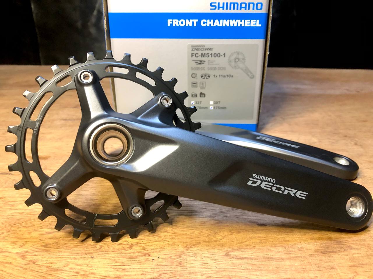 SHIMANO Deore M5100 1x 10/11spd 32 x 175mm Hollowtech Crankset [w/o BB ...