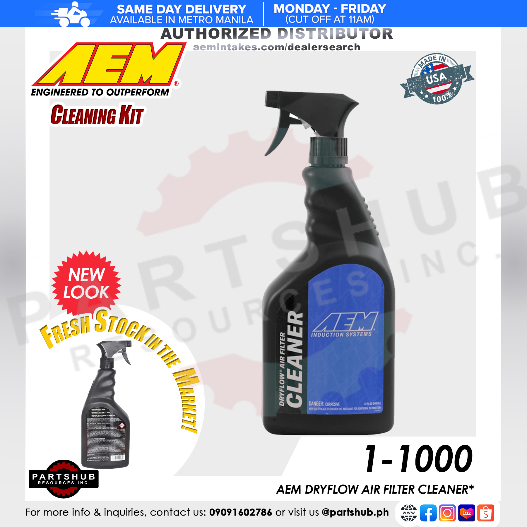 AEM CLEANING KIT 11000 DRYFLOW AIR FILTER CLEANER 32oz Lazada PH