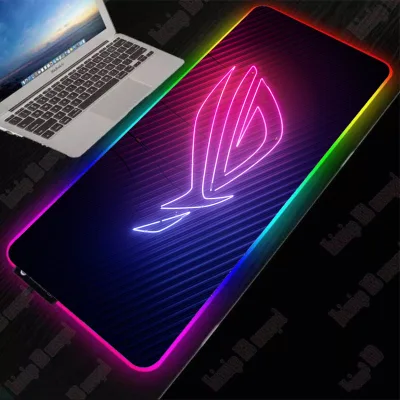 ROG ASUSS RGB Gaming Mouse Pad Outer Space Mousepad Large Anti-slip XL Keyboard Desk Mouse Mat for Laptop LED Lighting Play Mat