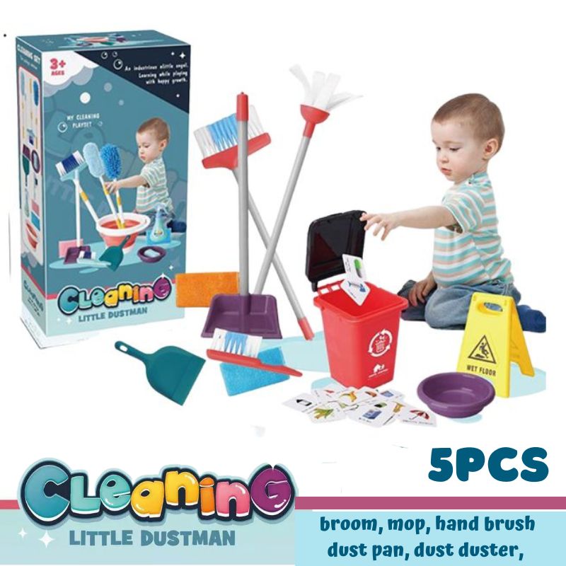 Cleaning Set Toys, Toddler Broom Baby Mop Dustpan Playset, Pretend Play  House Cleaning Kit Products, Child Size Little Housekeeping Supplies,  Birthday Gift 3 4 5 Year Old Boys Girls