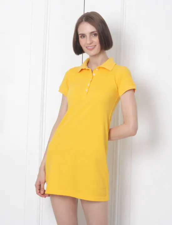 yellow polo dress