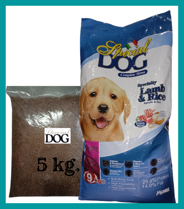 MONGE SPECIAL DOG FOOD Specialty LAMB and RICE For Puppy and Adult 5kg