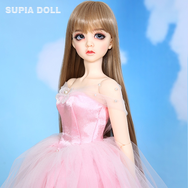 New Black Dress clothes Hair shoes For 1/3 BJD Doll supia Emma 
